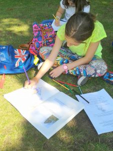 Sketching outside Serpentine Gallery