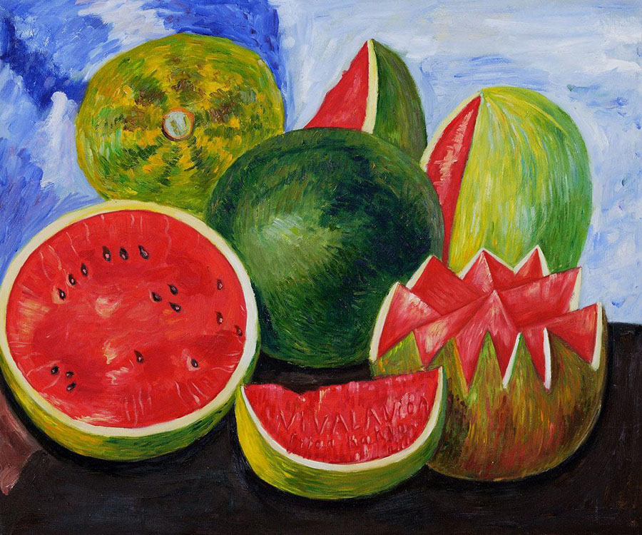 viva-la-vida-watermelons-frida-kahlo-painting - KidsArt!