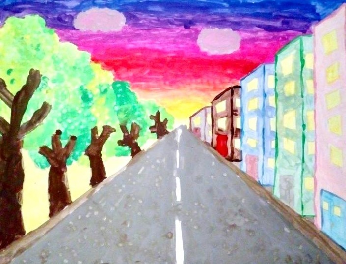 One-point perspective One-point perspective