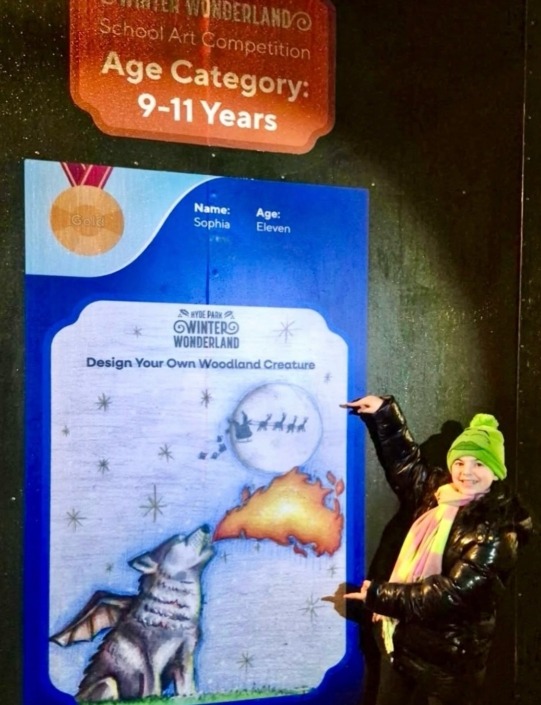 Our pupil’s artwork selected for a Winter Wonderland poster Our pupil’s artwork selected for a Winter Wonderland poster