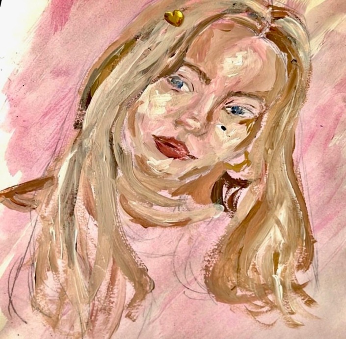 Portrait by 12-year-old artist Portrait by 12-year-old artist