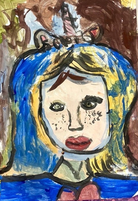 Portrait by 7-year-old Portrait by 7-year-old