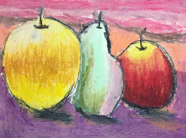 Still-life fruit by 7 year old artist Still-life fruit by 7 year old artist